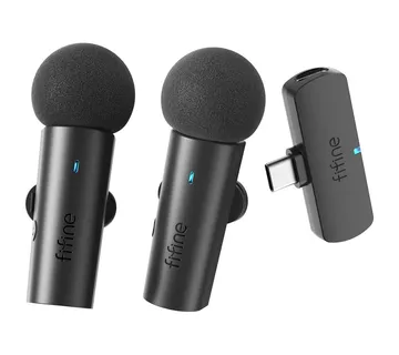 Fifine M8 wireless tie microphone set, 2pcs (black) - Strmec, Sveta Nedelja