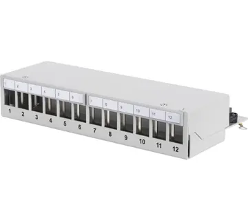Digitus Modular Desktop Patch Panel, 12-Port (light gray, for Keystone modules, with labeling field) - Strmec, Sveta Nedelja