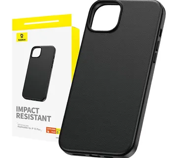 Phone Case for iPhone 15 Plus Baseus Fauxther Series (Black) - Strmec, Sveta Nedelja