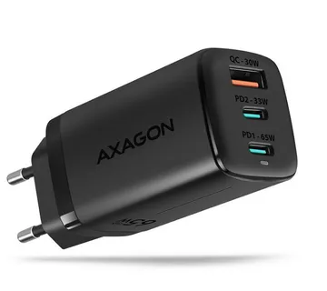 AXAGON ACU-DPQ65 charger, 2x USB-C, 1x USB-A, PD3.0/QC4+/PPS, 65W - black ACU-DPQ65 - Strmec, Sveta Nedelja