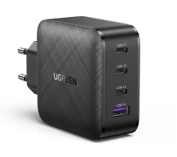 UGREEN zidni punjač 65W, 1xUSB-A, 3xUSB-C, GaN II Tech, QC4.0+, PD3.0, crni - Strmec, Sveta Nedelja