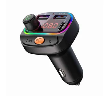 SWISSTEN FM transmiter, BT, HansFree, RGB, Fast charging 15W, USB-C,USB-A, LED - 03110020 - Strmec, Sveta Nedelja