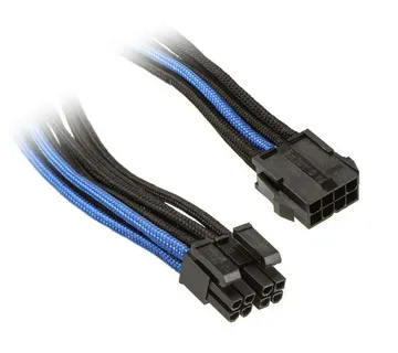 SilverStone EPS 8-Pin zu EPS/ATX 4+4-Pin Kabel, 300mm - black/blau SST-PP07-EPS8BA - Strmec, Sveta Nedelja