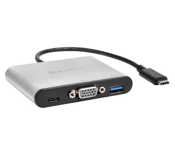 SilverStone SST-EP06C - USB 3.1 Typ-C auf VGA/USB Type C/USB Type A Adapter Hub SST-EP06C - Strmec, Sveta Nedelja