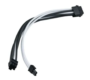SilverStone PP07E-PCIBW 8-Pin-PCIe auf 6+2-Pin-PCIe Verlängerung, 250mm - black/white SST-PP07E-PCIBW - Strmec, Sveta Nedelja