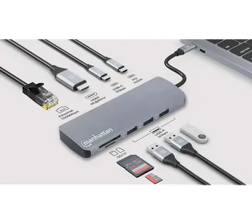 Manhattan docking USB-C 9 u 1 HDMI 4K@60Hz - Strmec, Sveta Nedelja