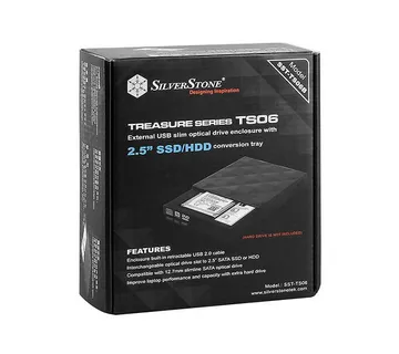 SilverStone TS06, 2,5 Zoll in Slim ODD Slot/External ODD Case - black SST-TS06B - Strmec, Sveta Nedelja