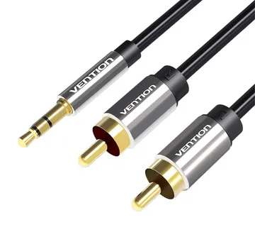 Cable Audio 2xRCA to 3.5mm Vention BCFBD 0.5m (black) - Strmec, Sveta Nedelja