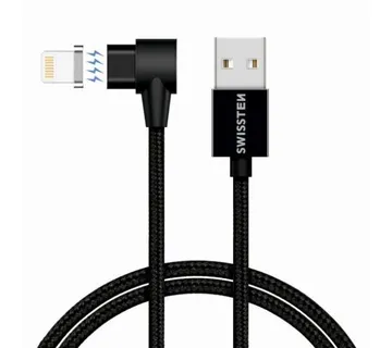 SWISSTEN kabel Arcade USB/Lightning, magnetski, platneni, 1.2m, 3A, crni - 03080072 - Strmec, Sveta Nedelja
