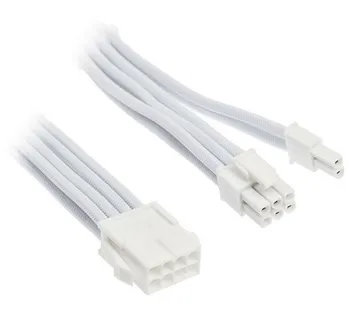 SilverStone 8-Pin-PCIe auf 6+2-Pin-PCIe Verlängerung, 250mm - white SST-PP07E-PCI8W-V2 - Strmec, Sveta Nedelja