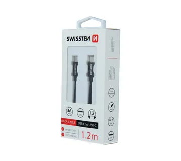 SWISSTEN kabel USB-C/USB-C, platneni, 3A, 1.2m, crni - Strmec, Sveta Nedelja