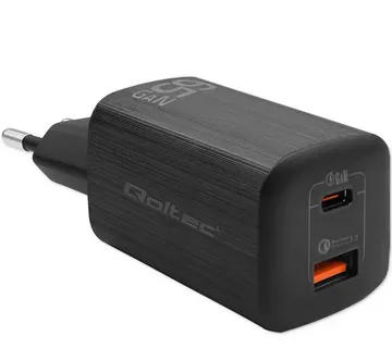 Qoltec 50766 mobile device charger Laptop, Portable gaming console, Power bank, Smartphone, Smartwatch, Tablet Black AC Fast charging Indoor - Strmec, Sveta Nedelja