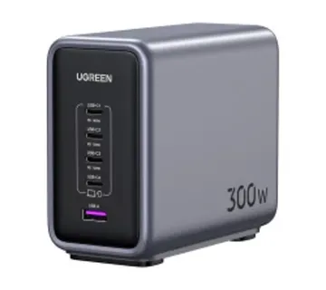 UGREEN 300W Nexode GaN II Tech zidni punjač, 4xUSB-C, 1xUSB-A, PD, sivi - Strmec, Sveta Nedelja