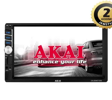 AKAI auto radio, FM, AM, 7" TFT, BT, USB, SD, HandsFree, video, crni CA2DIN7135S - 05160025 - Strmec, Sveta Nedelja