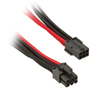 SilverStone 6-Pin-PCIe zu 6-Pin-PCIe Kabel 250mm - black/rot SST-PP07-IDE6BR - Strmec, Sveta Nedelja