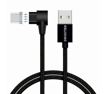 SWISSTEN kabel Arcade USB/USB-C, magnetski, platneni, 1.2m, 3A, crni - 03080070 - Strmec, Sveta Nedelja