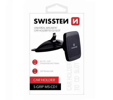 SWISSTEN držač za mobitel i tablet, magnetski, za CD utor S-GRIP M5-CD1 - 03030034 - Strmec, Sveta Nedelja