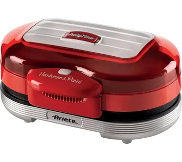 Ariete Hamburger Grill Party Time, Electric Grill Plate (Red/White, 1,200 Watt, 50's Style) - Strmec, Sveta Nedelja