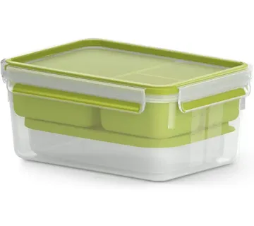 Emsa CLIP & GO Lunchbox XL, lunch box (green/transparent, with inserts) - Strmec, Sveta Nedelja