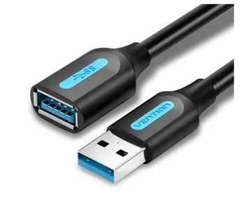 Vention USB 3.0 A Male to A Female Extension Cable 2M Black PVC Type - Strmec, Sveta Nedelja