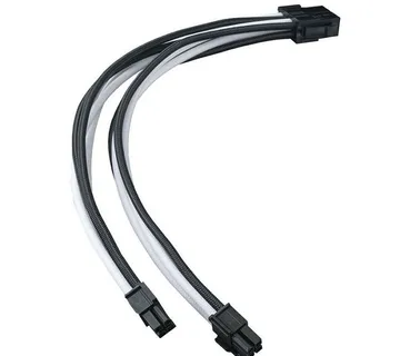 SilverStone EPS 8-Pin zu EPS/ATX 4+4-Pin Kabel, 300mm - black/white SST-PP07E-EPS8BW - Strmec, Sveta Nedelja
