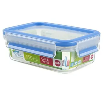Emsa Clip & Close plastic box (transparent / blue, 0.55 liter, classical format) - Strmec, Sveta Nedelja