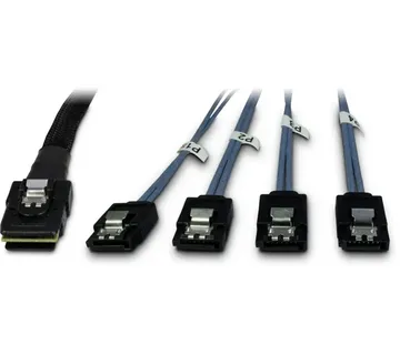 Inter-Tech cable SFF-8087 > 4x S-ATA crossed (black, 1 meter (partially sheathed)) - Strmec, Sveta Nedelja