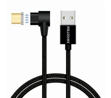SWISSTEN kabel Arcade USB/microUSB, magnetski, platneni, 1.2m, 3A, crni - 03080071 - Strmec, Sveta Nedelja