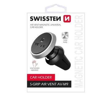 SWISSTEN držač za mobitel, metalni, magnet, za vent S-GRIP AIR VENT AV-M9 crn/sr - 03030027 - Strmec, Sveta Nedelja