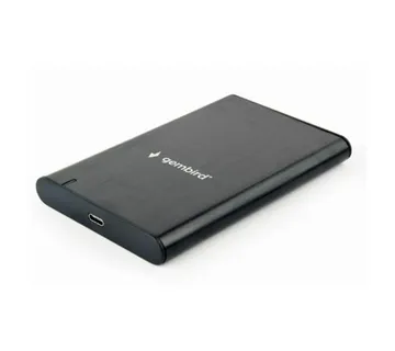 Gembird USB 3.1 2.5'' enclosure with USB Type-C port, brushed aluminum, black - Strmec, Sveta Nedelja