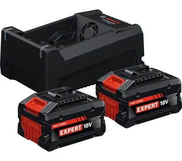 Bosch Powertools EXPERT starter set 2x EXBA 18V-55 + dual-voltage charger GAL 12V/18V-80 (black, 2x Li-ion battery 5.5Ah, AMPShare Alliance) - Strmec, Sveta Nedelja