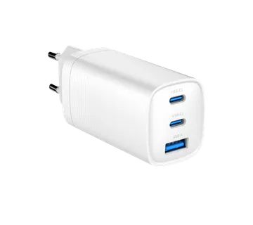 Gembird TA-UC-PDQC65-01-W 3-port 65 W GaN USB PowerDelivery fast charger, white - Strmec, Sveta Nedelja
