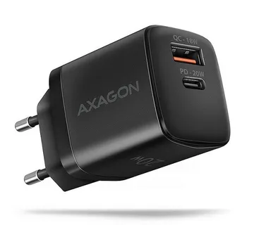 AXAGON ACU-PQ20 wall charger QC3.0/AFC/FCP + PD type-C, 20 W - black ACU-PQ20 - Strmec, Sveta Nedelja