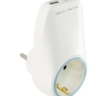 home Punjač kućni za smartphone, tablet,2 x USB, 2.1A + Schuko - NV 2100 USB - Strmec, Sveta Nedelja