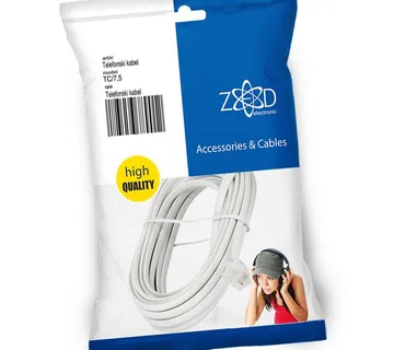 ZED electronic Telefonski kabel sa konektorima, dužina 7.5 metara - TC/7,5 - Strmec, Sveta Nedelja