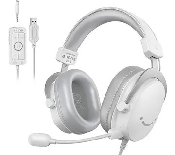 Fifine H9W gaming headphones (white) - Strmec, Sveta Nedelja