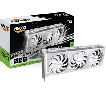 INNO3D GeForce RTX 5080 X3 OC WHITE, graphics card white, DLSS 4, 3x DisplayPort, 1x HDMI 2.1 - Strmec, Sveta Nedelja