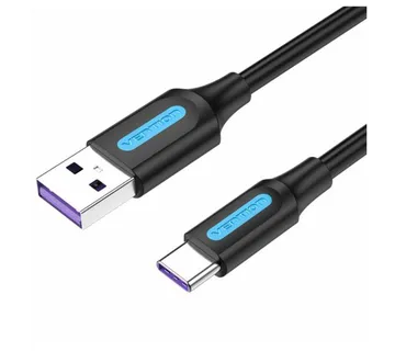 Vention USB 2.0 A Male to C Male 5A Cable 2M Black - Strmec, Sveta Nedelja