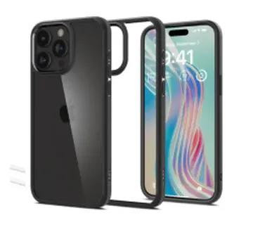 Spigen Crystal Hybrid, matte black - iPhone 15 Pro Max (ACS06449) - Strmec, Sveta Nedelja