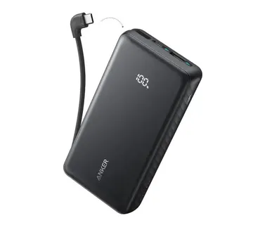 Anker Zolo Powerbank 20000 mAh, 22.5W with built-in USB-C cable, black - Strmec, Sveta Nedelja