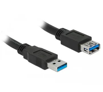 DeLOCK USB 3.2 Gen 1 extension cable, USB-A male > USB-A female (black, 5 meters, SuperSpeed) - Strmec, Sveta Nedelja