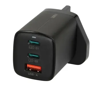 iBOX C-65 Black, GaN 65W universal charger UK plug - Strmec, Sveta Nedelja