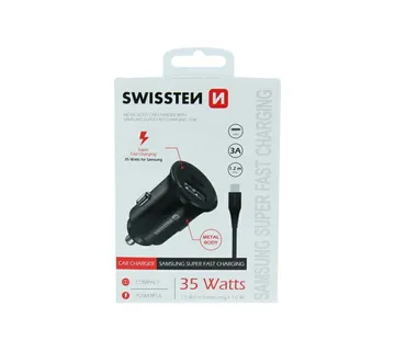 SWISSTEN punjač za auto CL PRO Samsung Super Fast 35W + USB-C kabel 1.2m - Strmec, Sveta Nedelja