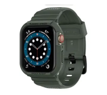 Spigen Rugged Armor Pro, zaštitna maska s remenom za Apple pametni sat, zelena - Apple Watch 8/7 (45mm)/SE 2022/6/SE/5/4 (44mm) - Strmec, Sveta Nedelja