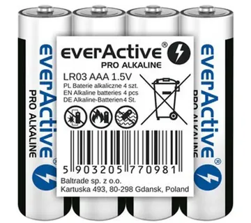 Alkaline batteries AAA / LR03 everActive Pro 4 pcs - Strmec, Sveta Nedelja
