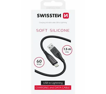 SWISSTEN kabel USB/Lightning, SOFT SILICONE, 3A, 60W, 1.5m, crni - Strmec, Sveta Nedelja