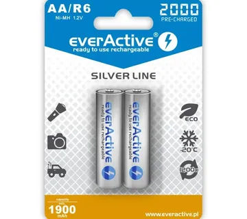 Rechargeable batteries everActive Ni-MH R6 AA 2000 mAh Silver Line - 2 pieces - Strmec, Sveta Nedelja
