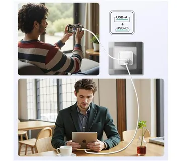 iPEAX punjač za AC220 GaN 25W (USB-C + USB-A) BIJELI - 03090097 - Strmec, Sveta Nedelja