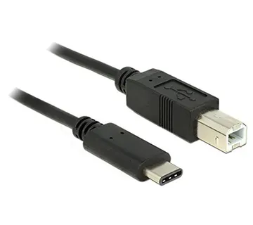 DeLOCK Delock USB 2.0 - Type B - Type C - 1m - black - Strmec, Sveta Nedelja