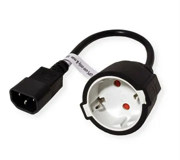 Roline VALUE naponski kabel, IEC320 C14-CEE 7/7, M/F, 0.3m, crni - Strmec, Sveta Nedelja